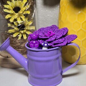 Beaded purple Handmade Decor